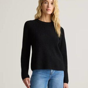 NWT Quince Mongolian Cashmere Fisherman Crewneck Sweater